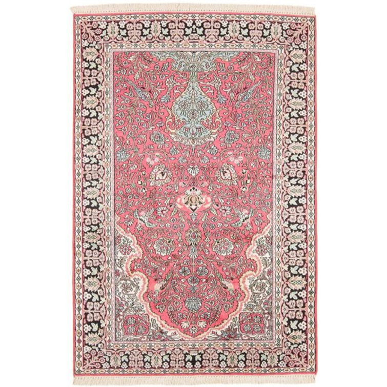 Carpetfine Hand Knotted Pink/Black/Blue Rug Wayfair.co.uk